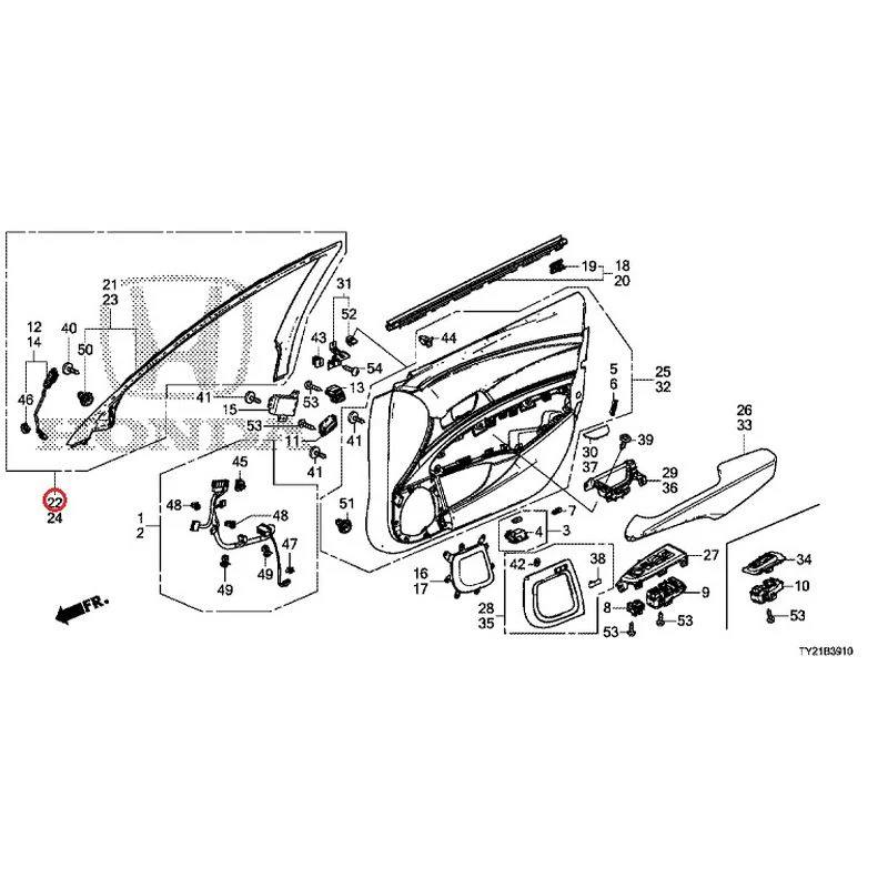 [NEW] JDM HONDA LEGEND HYBRID KC2 2016 Front Door Lining GENUINE OEM - Image 23