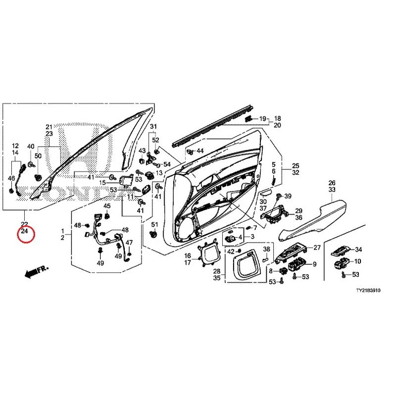 [NEW] JDM HONDA LEGEND HYBRID KC2 2016 Front Door Lining GENUINE OEM - Image 25