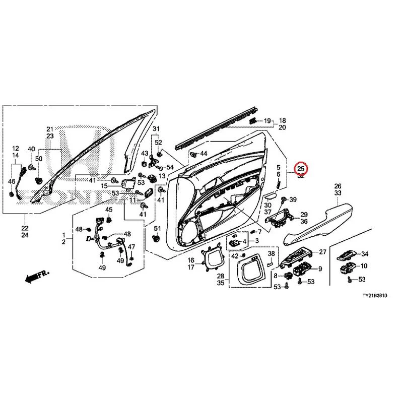 [NEW] JDM HONDA LEGEND HYBRID KC2 2016 Front Door Lining GENUINE OEM - Image 26