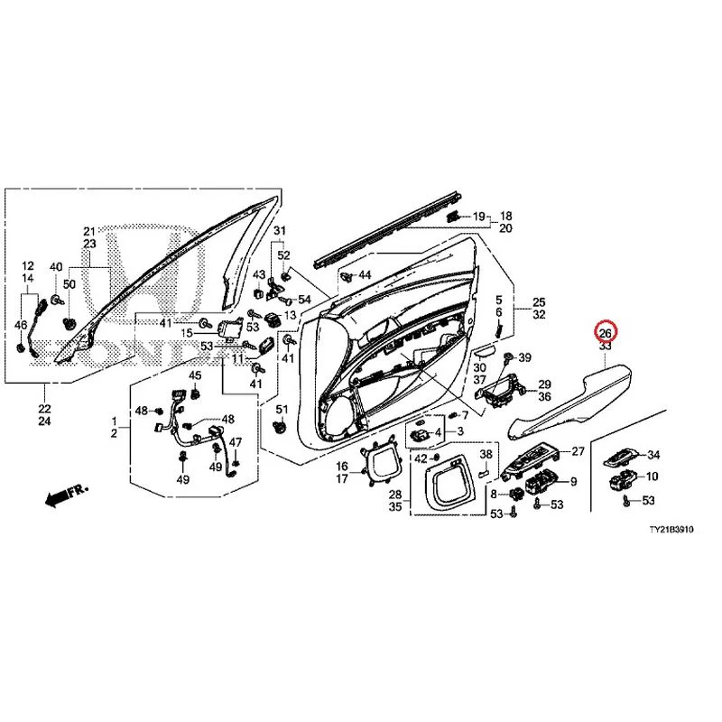 [NEW] JDM HONDA LEGEND HYBRID KC2 2016 Front Door Lining GENUINE OEM - Image 30