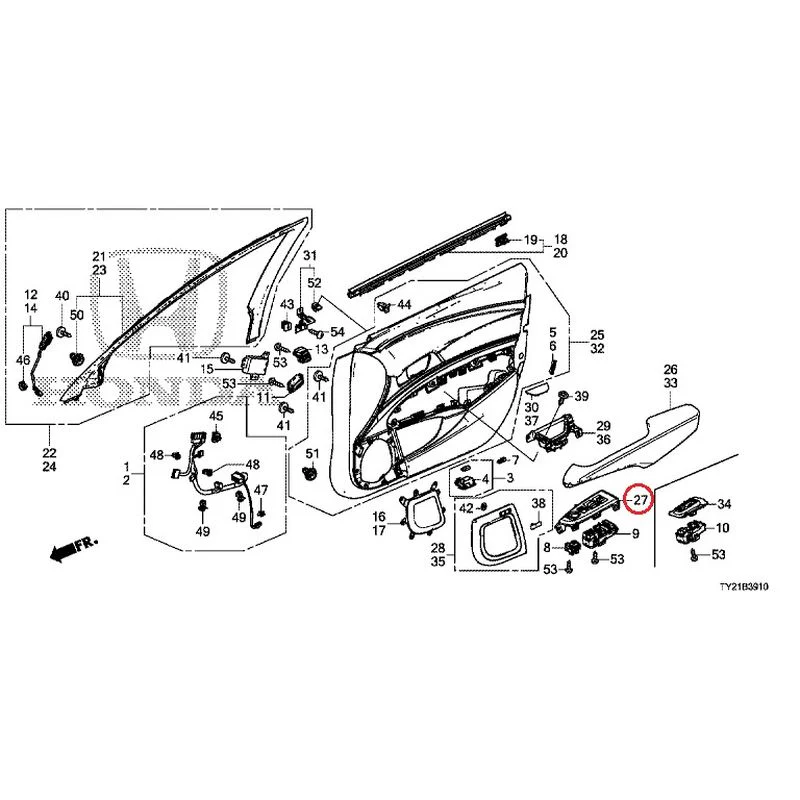 [NEW] JDM HONDA LEGEND HYBRID KC2 2016 Front Door Lining GENUINE OEM - Image 32