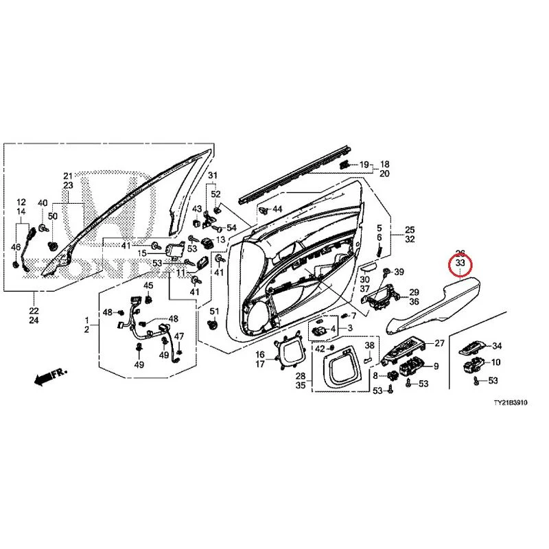 [NEW] JDM HONDA LEGEND HYBRID KC2 2016 Front Door Lining GENUINE OEM - Image 42