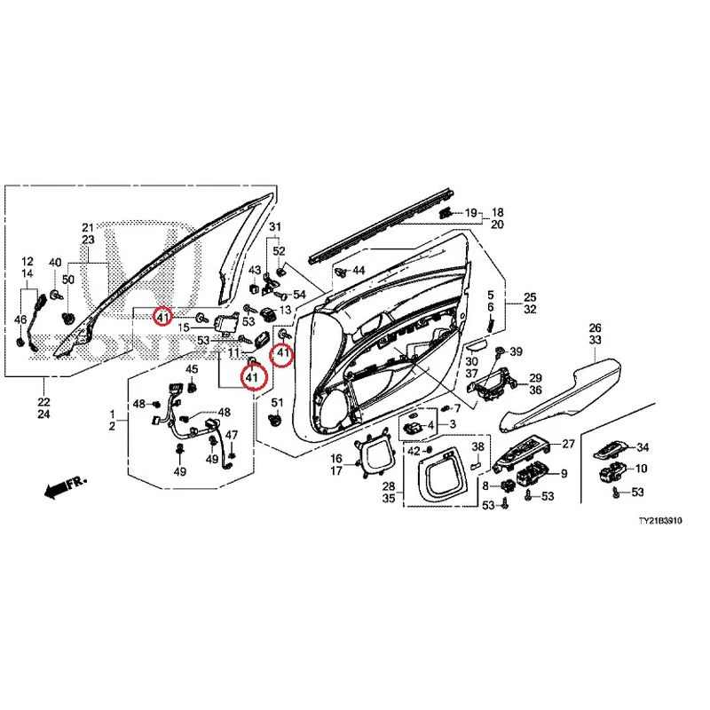 [NEW] JDM HONDA LEGEND HYBRID KC2 2016 Front Door Lining GENUINE OEM - Image 54