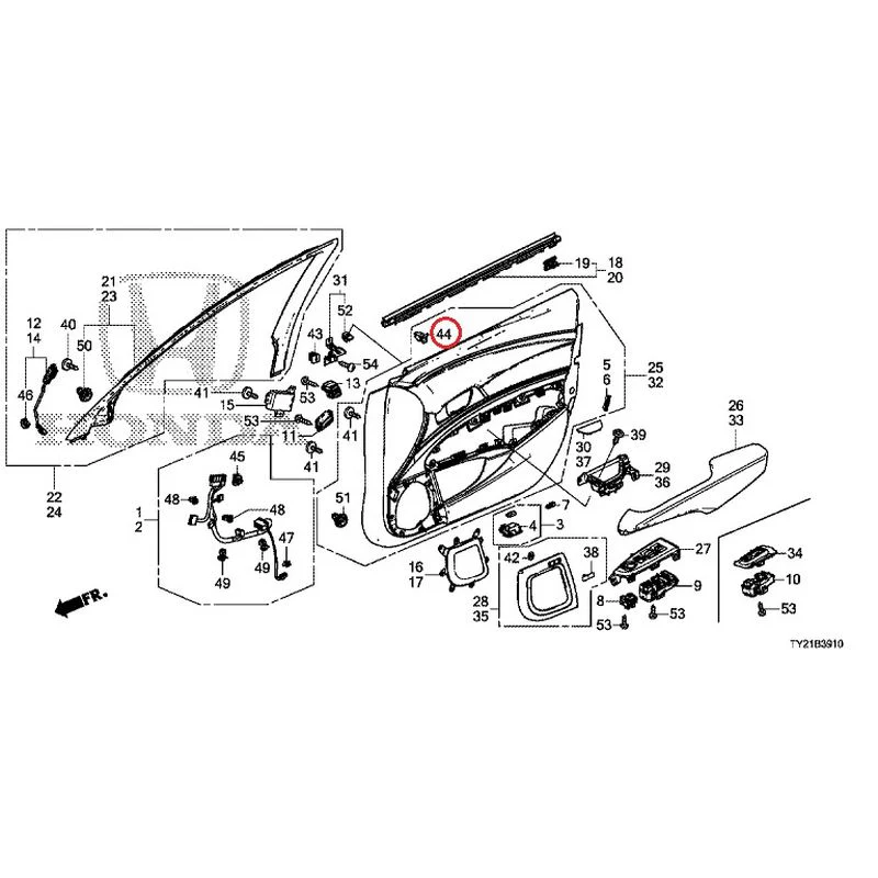 [NEW] JDM HONDA LEGEND HYBRID KC2 2016 Front Door Lining GENUINE OEM - Image 57