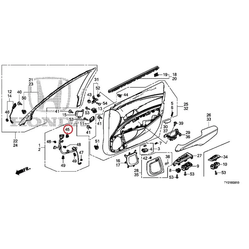 [NEW] JDM HONDA LEGEND HYBRID KC2 2016 Front Door Lining GENUINE OEM - Image 58