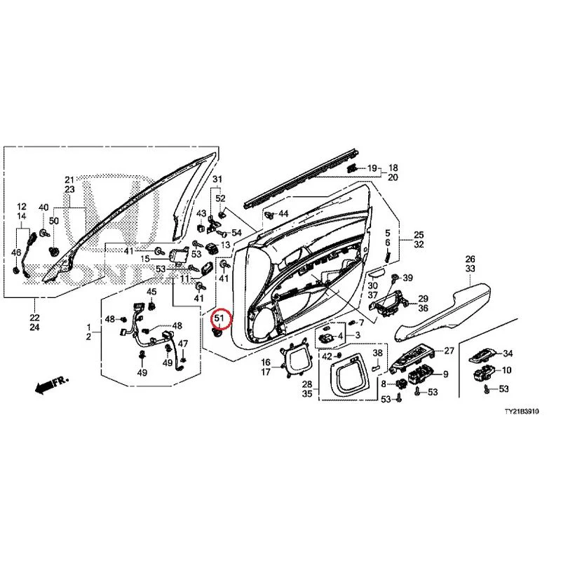 [NEW] JDM HONDA LEGEND HYBRID KC2 2016 Front Door Lining GENUINE OEM - Image 64