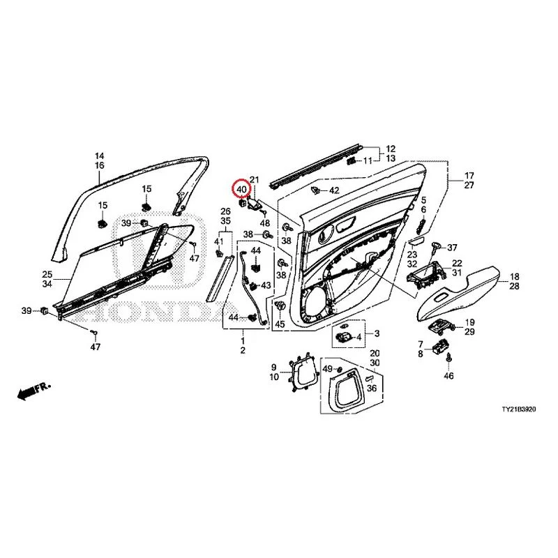 [NEW] JDM HONDA LEGEND HYBRID KC2 2016 Rear Door Lining GENUINE OEM - Image 51