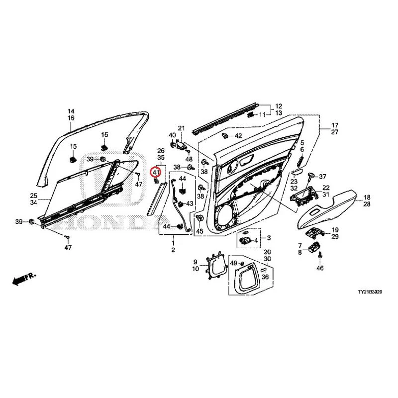 [NEW] JDM HONDA LEGEND HYBRID KC2 2016 Rear Door Lining GENUINE OEM - Image 52