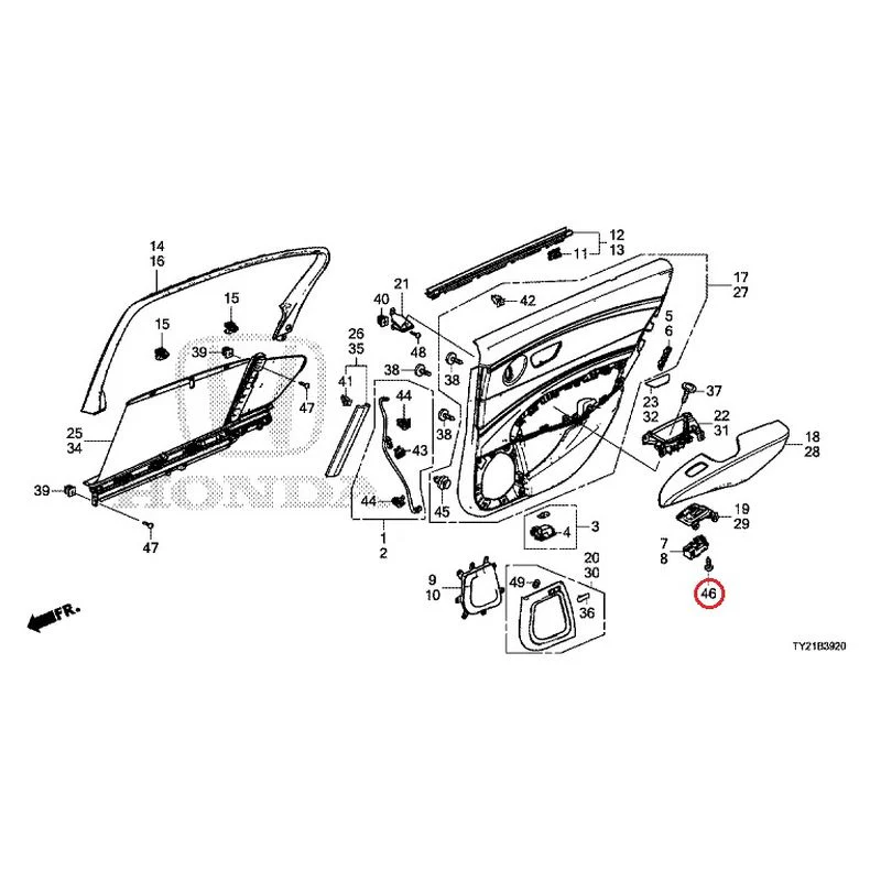 [NEW] JDM HONDA LEGEND HYBRID KC2 2016 Rear Door Lining GENUINE OEM - Image 57