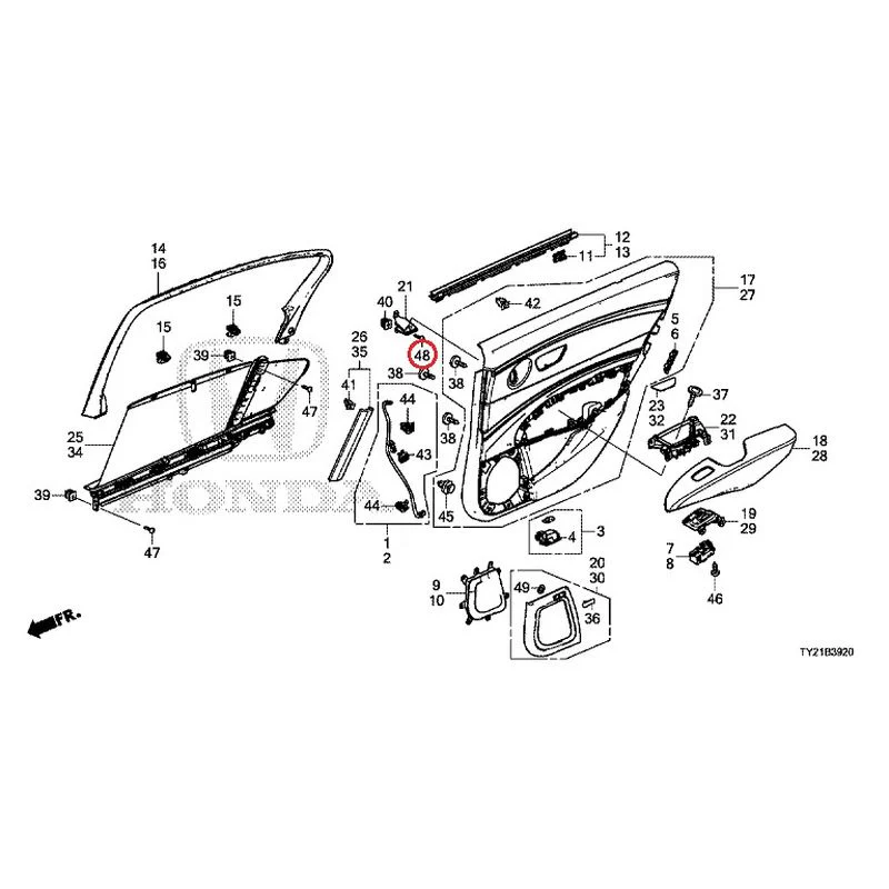 [NEW] JDM HONDA LEGEND HYBRID KC2 2016 Rear Door Lining GENUINE OEM - Image 59