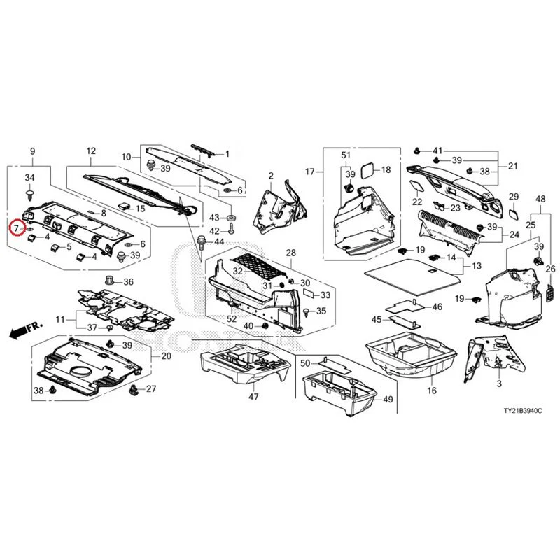 [NEW] JDM HONDA LEGEND HYBRID KC2 2016 Rear Tray/Trunk Lining GENUINE OEM - Image 10