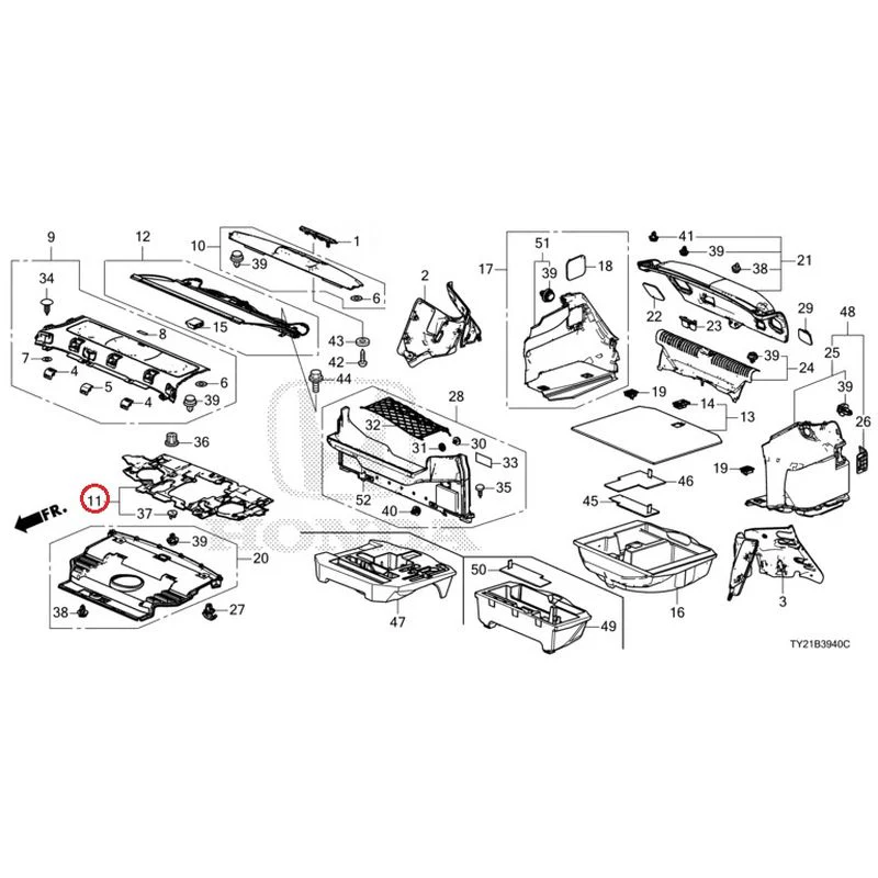 [NEW] JDM HONDA LEGEND HYBRID KC2 2016 Rear Tray/Trunk Lining GENUINE OEM - Image 14