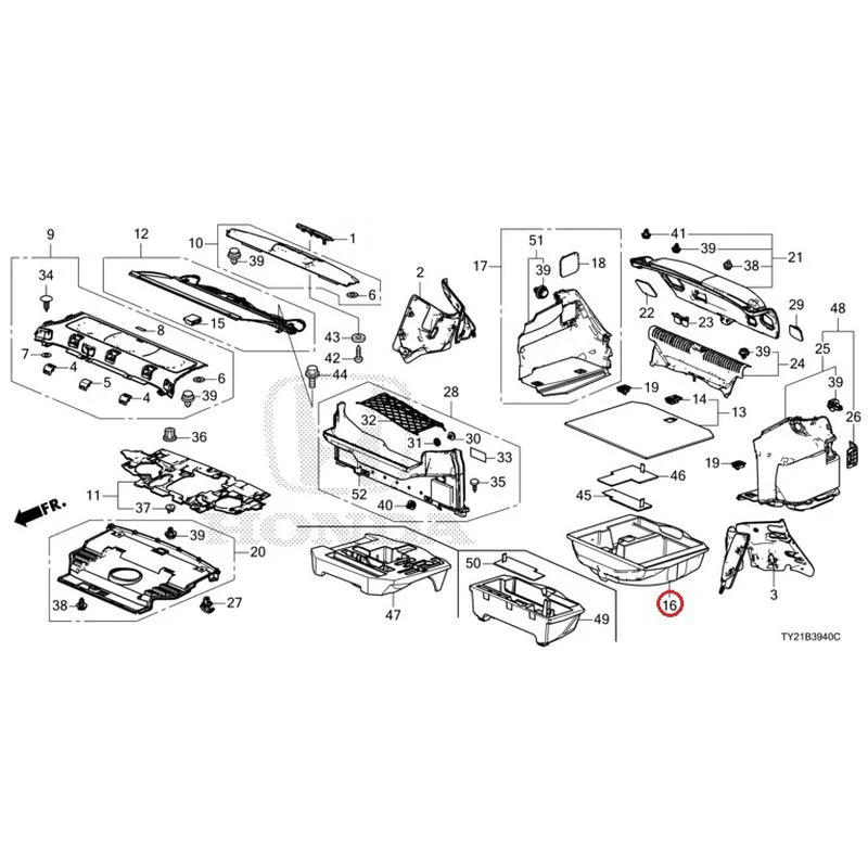 [NEW] JDM HONDA LEGEND HYBRID KC2 2016 Rear Tray/Trunk Lining GENUINE OEM - Image 20