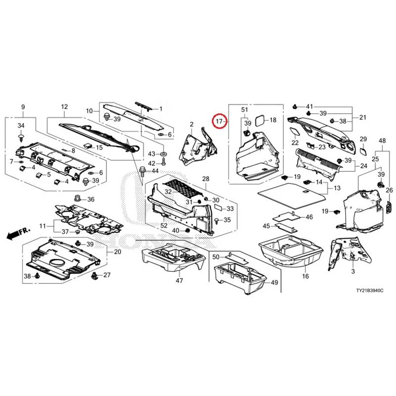 [NEW] JDM HONDA LEGEND HYBRID KC2 2016 Rear Tray/Trunk Lining GENUINE OEM - Image 21