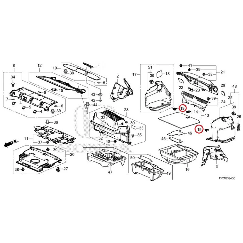 [NEW] JDM HONDA LEGEND HYBRID KC2 2016 Rear Tray/Trunk Lining GENUINE OEM - Image 24