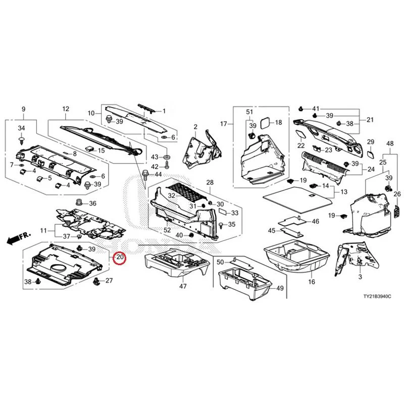 [NEW] JDM HONDA LEGEND HYBRID KC2 2016 Rear Tray/Trunk Lining GENUINE OEM - Image 25