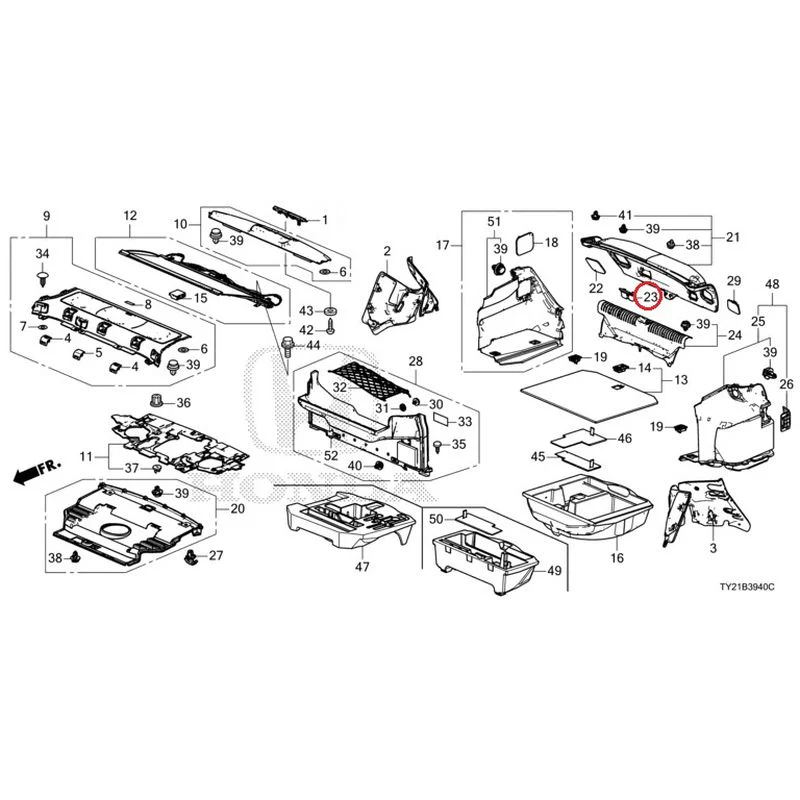 [NEW] JDM HONDA LEGEND HYBRID KC2 2016 Rear Tray/Trunk Lining GENUINE OEM - Image 29