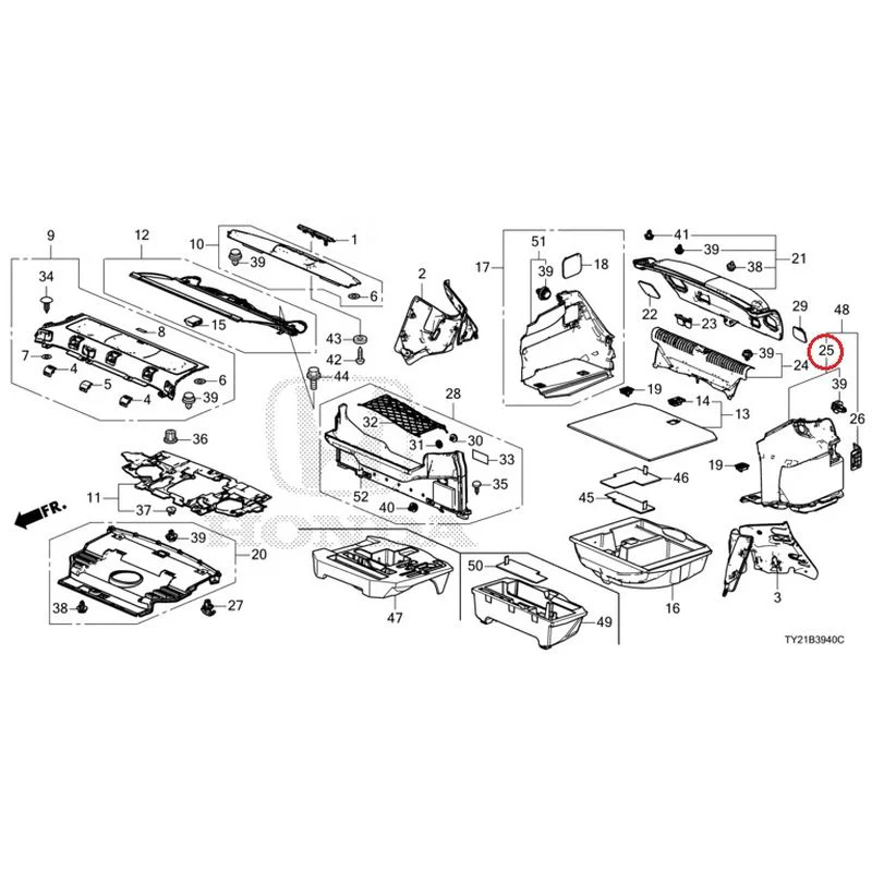 [NEW] JDM HONDA LEGEND HYBRID KC2 2016 Rear Tray/Trunk Lining GENUINE OEM - Image 31