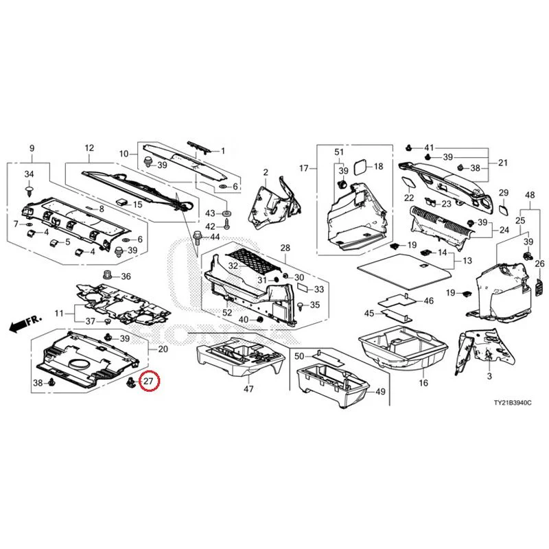 [NEW] JDM HONDA LEGEND HYBRID KC2 2016 Rear Tray/Trunk Lining GENUINE OEM - Image 33