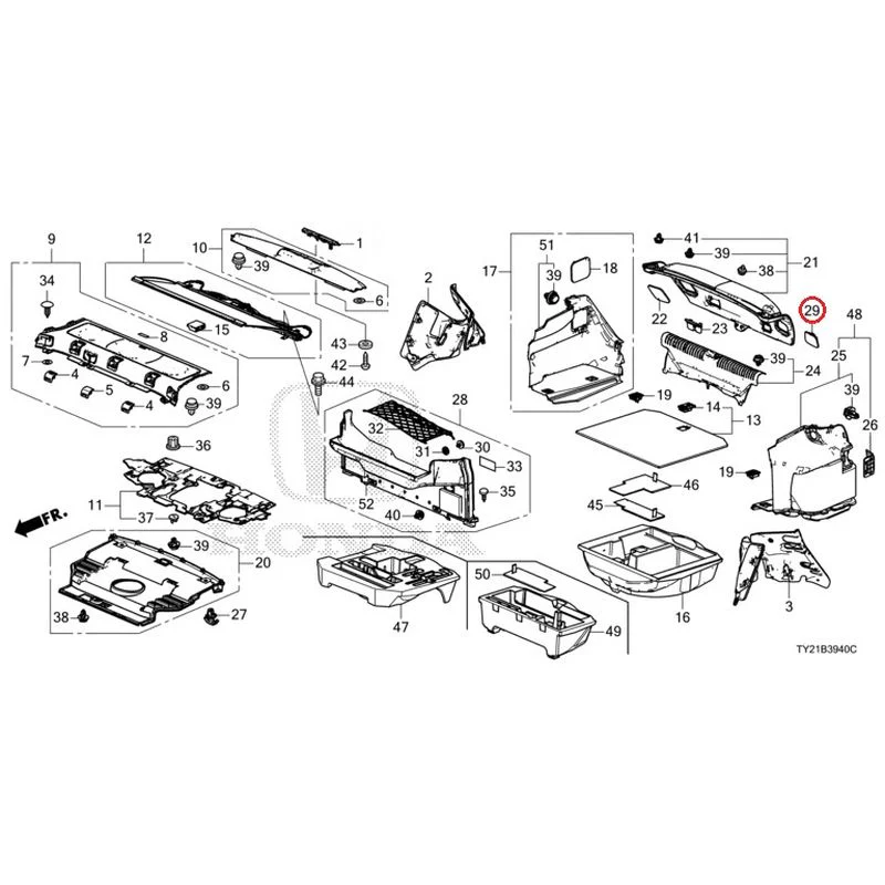 [NEW] JDM HONDA LEGEND HYBRID KC2 2016 Rear Tray/Trunk Lining GENUINE OEM - Image 35