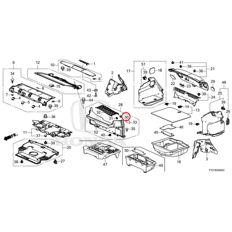 [NEW] JDM HONDA LEGEND HYBRID KC2 2016 Rear Tray/Trunk Lining GENUINE OEM - Image 36