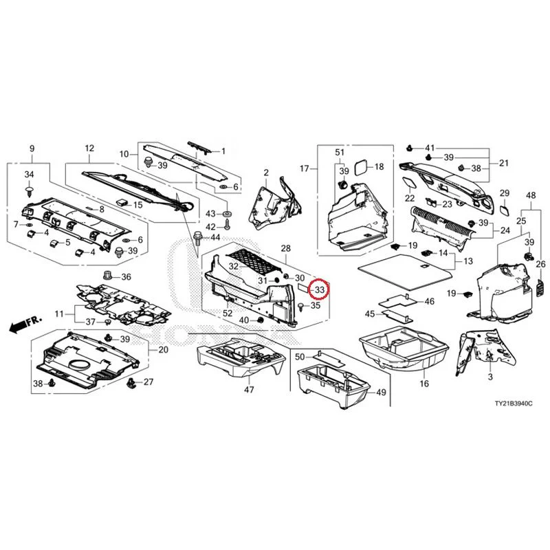 [NEW] JDM HONDA LEGEND HYBRID KC2 2016 Rear Tray/Trunk Lining GENUINE OEM - Image 39