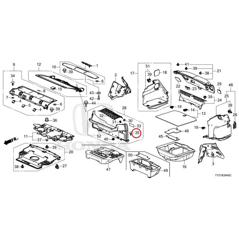 [NEW] JDM HONDA LEGEND HYBRID KC2 2016 Rear Tray/Trunk Lining GENUINE OEM - Image 41
