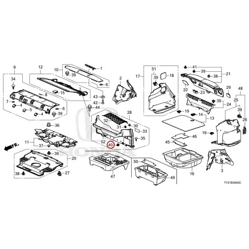 [NEW] JDM HONDA LEGEND HYBRID KC2 2016 Rear Tray/Trunk Lining GENUINE OEM - Image 46
