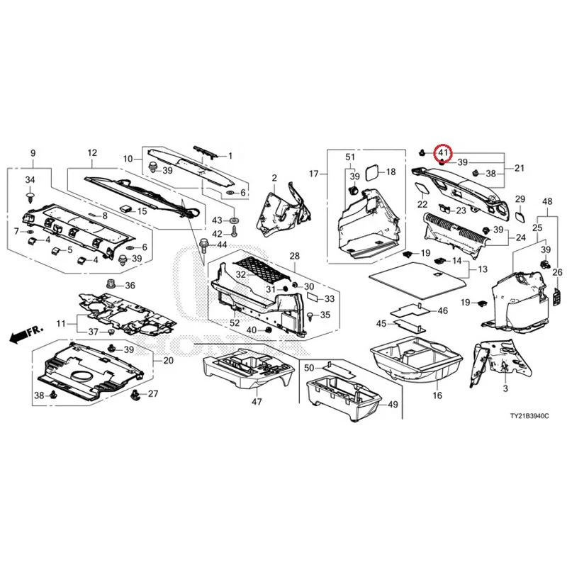 [NEW] JDM HONDA LEGEND HYBRID KC2 2016 Rear Tray/Trunk Lining GENUINE OEM - Image 47