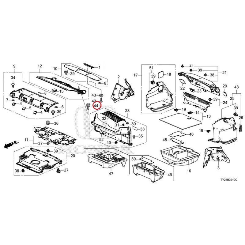 [NEW] JDM HONDA LEGEND HYBRID KC2 2016 Rear Tray/Trunk Lining GENUINE OEM - Image 50