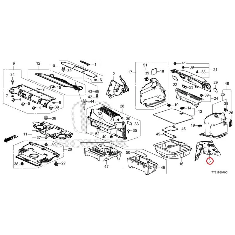 [NEW] JDM HONDA LEGEND HYBRID KC2 2016 Rear Tray/Trunk Lining GENUINE OEM - Image 6