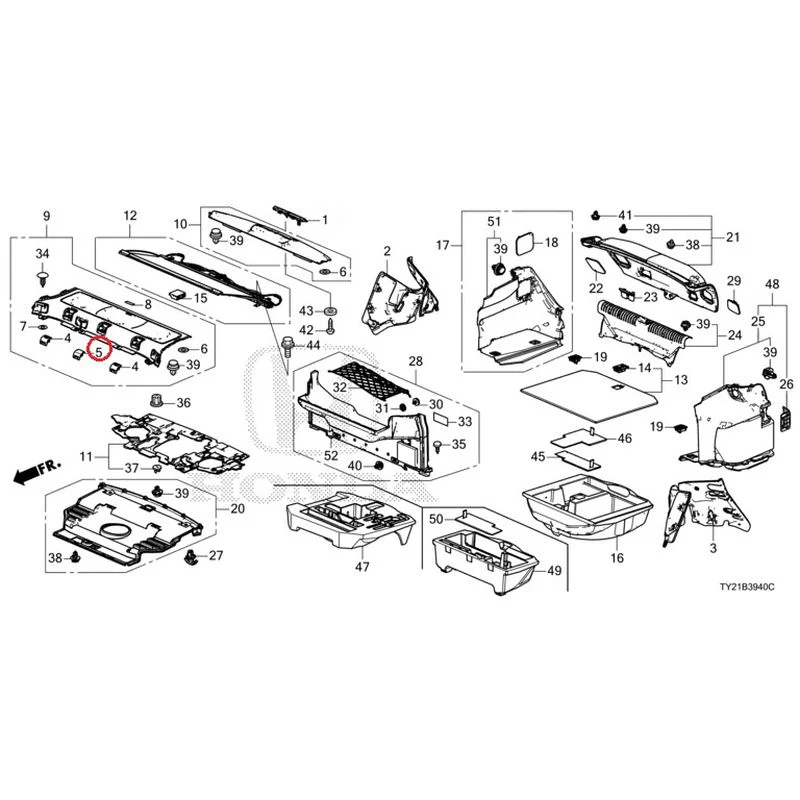 [NEW] JDM HONDA LEGEND HYBRID KC2 2016 Rear Tray/Trunk Lining GENUINE OEM - Image 8