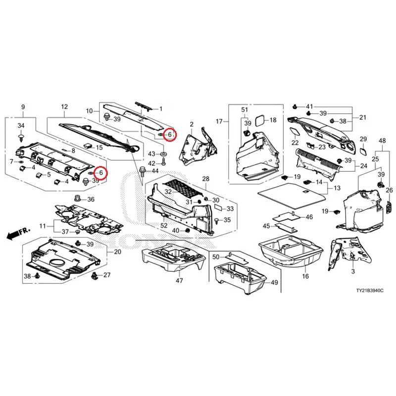 [NEW] JDM HONDA LEGEND HYBRID KC2 2016 Rear Tray/Trunk Lining GENUINE OEM - Image 9