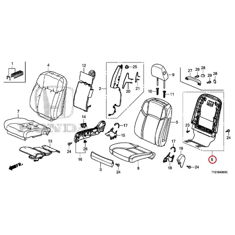 [NEW] JDM HONDA LEGEND HYBRID KC2 2016 Front Seat (driver's side) (100/110/500/510) GENUINE OEM - Image 12