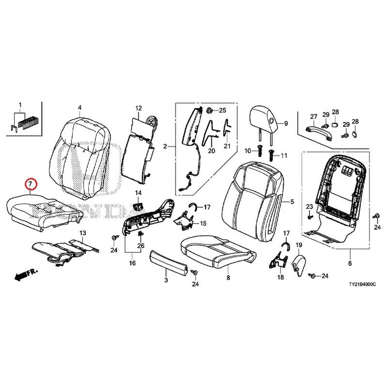 [NEW] JDM HONDA LEGEND HYBRID KC2 2016 Front Seat (driver's side) (100/110/500/510) GENUINE OEM - Image 15