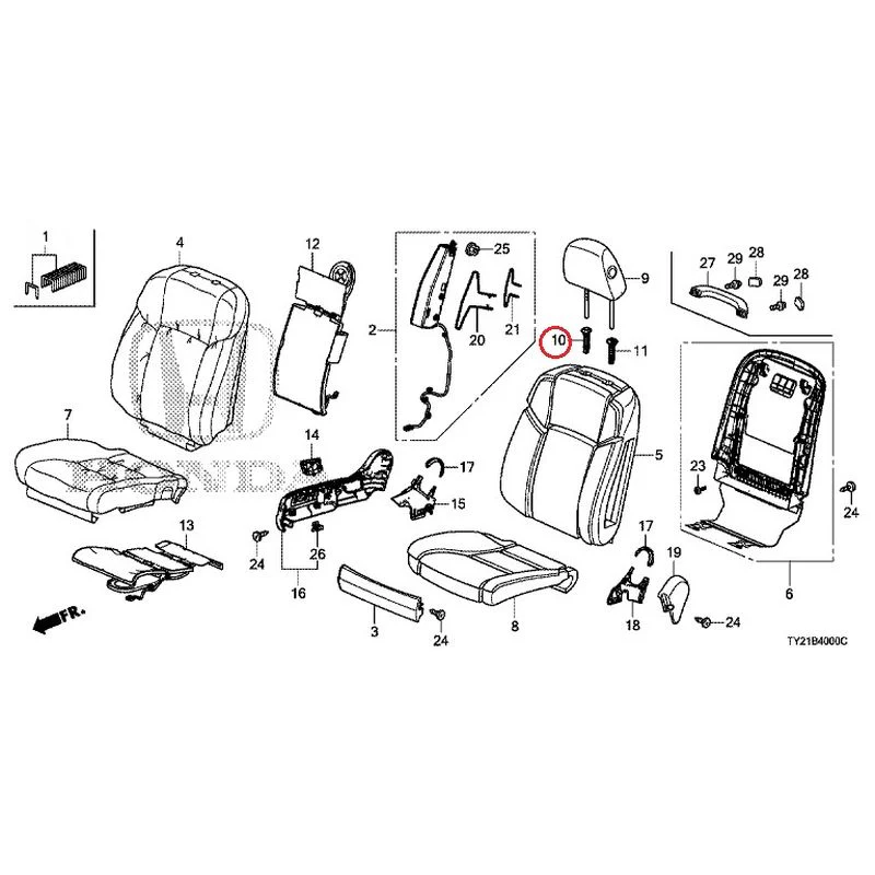[NEW] JDM HONDA LEGEND HYBRID KC2 2016 Front Seat (driver's side) (100/110/500/510) GENUINE OEM - Image 24