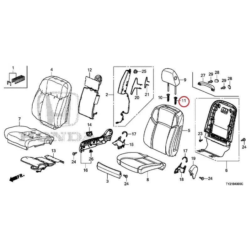 [NEW] JDM HONDA LEGEND HYBRID KC2 2016 Front Seat (driver's side) (100/110/500/510) GENUINE OEM - Image 27