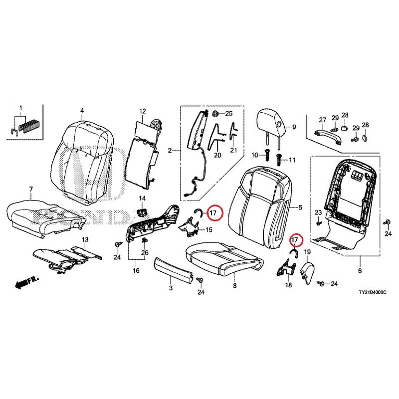 [NEW] JDM HONDA LEGEND HYBRID KC2 2016 Front Seat (driver's side) (100/110/500/510) GENUINE OEM - Image 37