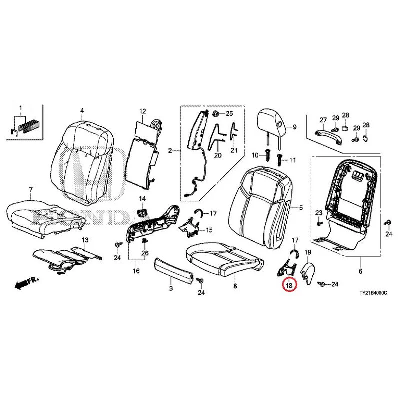 [NEW] JDM HONDA LEGEND HYBRID KC2 2016 Front Seat (driver's side) (100/110/500/510) GENUINE OEM - Image 40