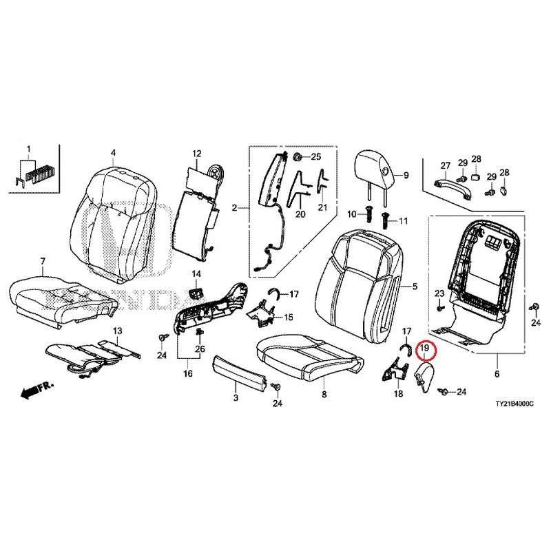 [NEW] JDM HONDA LEGEND HYBRID KC2 2016 Front Seat (driver's side) (100/110/500/510) GENUINE OEM - Image 41