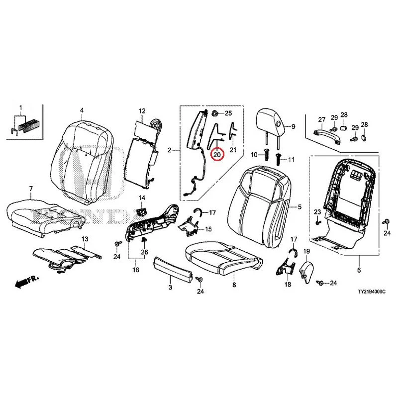 [NEW] JDM HONDA LEGEND HYBRID KC2 2016 Front Seat (driver's side) (100/110/500/510) GENUINE OEM - Image 43