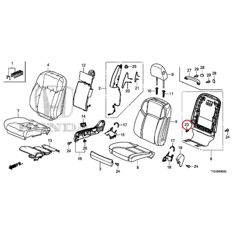 [NEW] JDM HONDA LEGEND HYBRID KC2 2016 Front Seat (driver's side) (100/110/500/510) GENUINE OEM - Image 45