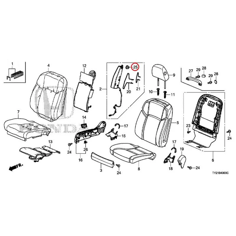 [NEW] JDM HONDA LEGEND HYBRID KC2 2016 Front Seat (driver's side) (100/110/500/510) GENUINE OEM - Image 47