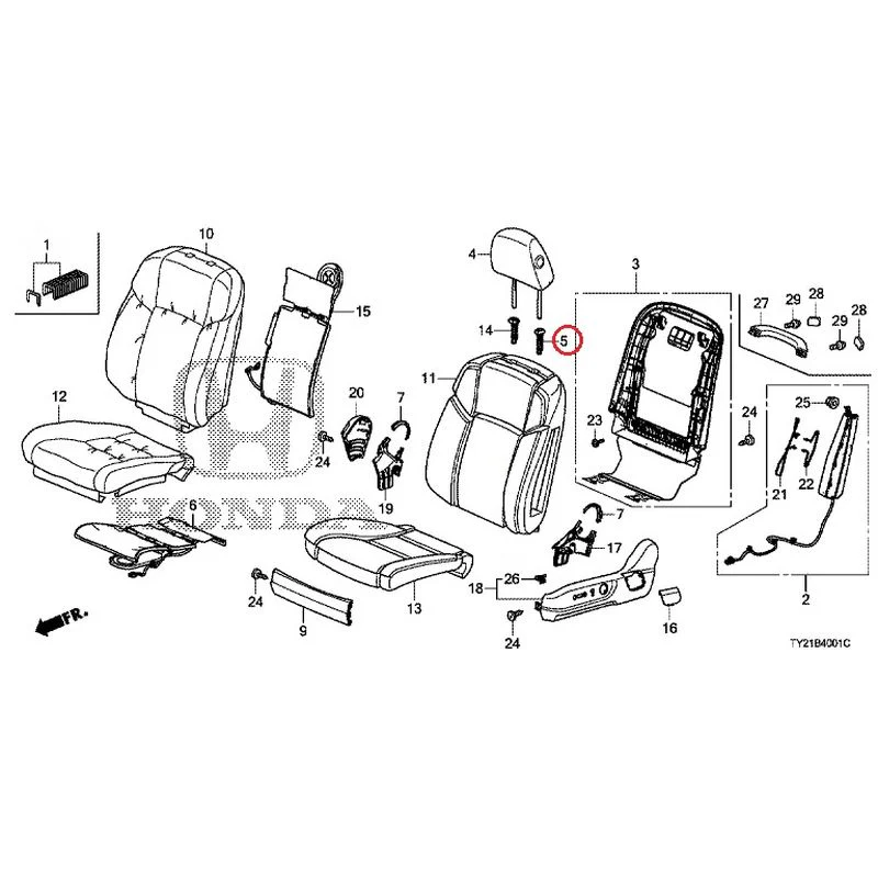 [NEW] JDM HONDA LEGEND HYBRID KC2 2016 Front Seat (passenger side) (100/110/500/510) GENUINE OEM - Image 13