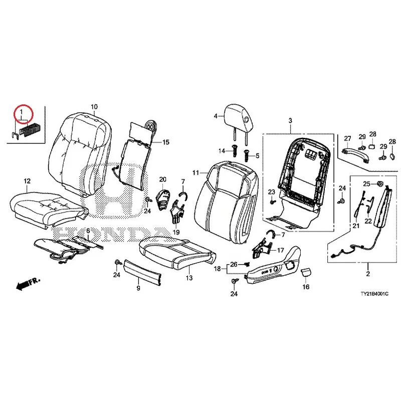 [NEW] JDM HONDA LEGEND HYBRID KC2 2016 Front Seat (passenger side) (100/110/500/510) GENUINE OEM - Image 2