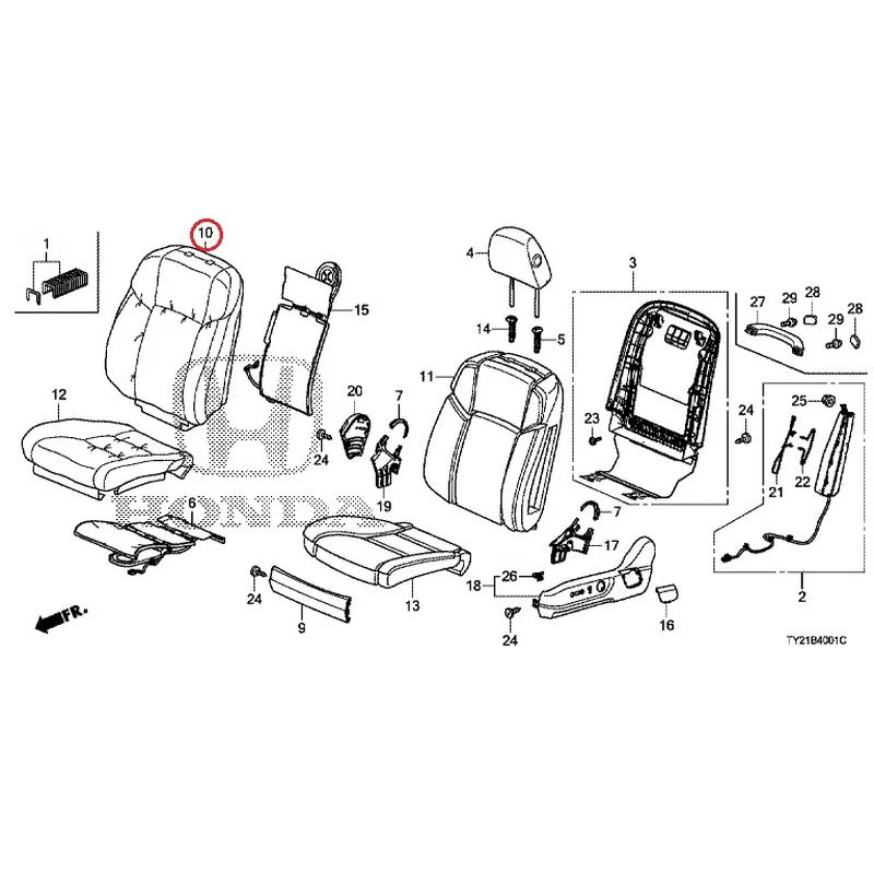 [NEW] JDM HONDA LEGEND HYBRID KC2 2016 Front Seat (passenger side) (100/110/500/510) GENUINE OEM - Image 22