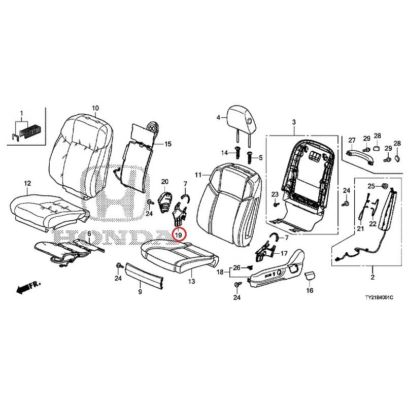 [NEW] JDM HONDA LEGEND HYBRID KC2 2016 Front Seat (passenger side) (100/110/500/510) GENUINE OEM - Image 39
