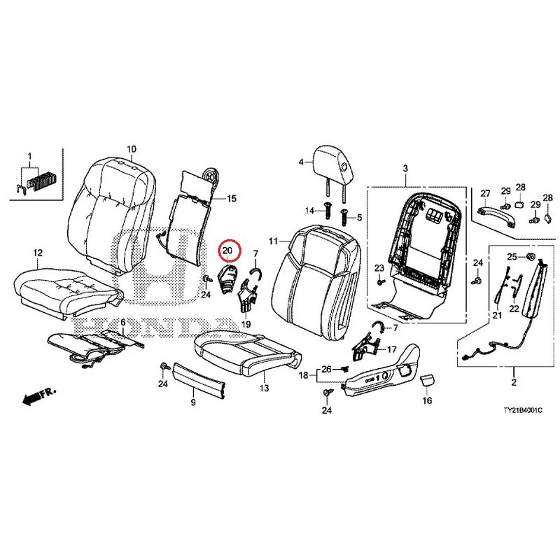 [NEW] JDM HONDA LEGEND HYBRID KC2 2016 Front Seat (passenger side) (100/110/500/510) GENUINE OEM - Image 41