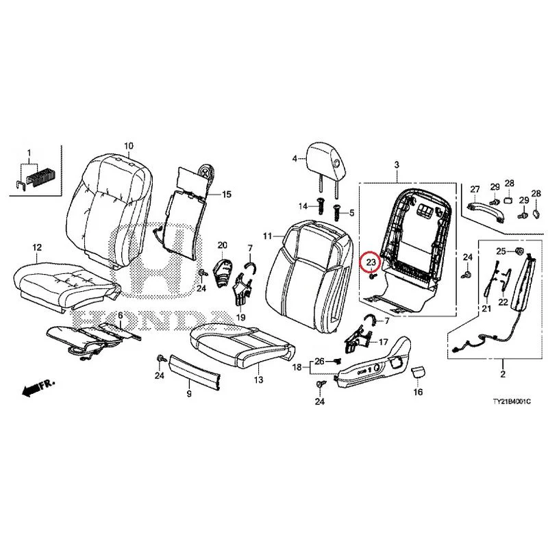 [NEW] JDM HONDA LEGEND HYBRID KC2 2016 Front Seat (passenger side) (100/110/500/510) GENUINE OEM - Image 45