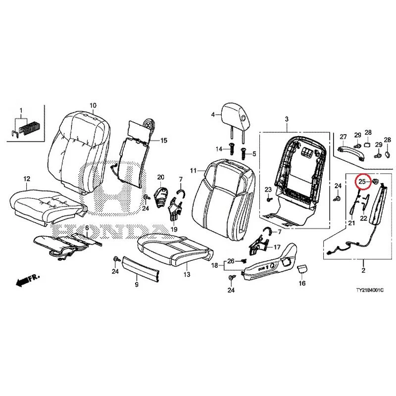 [NEW] JDM HONDA LEGEND HYBRID KC2 2016 Front Seat (passenger side) (100/110/500/510) GENUINE OEM - Image 47
